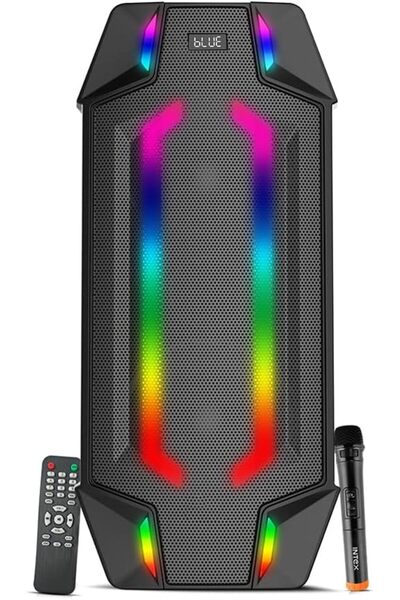 IDIGIT Bluetooth Speaker 50W, RGB Lights, Bass/Treble Control, Wireless Mic, Remote, AUX/USB/TF/FM
