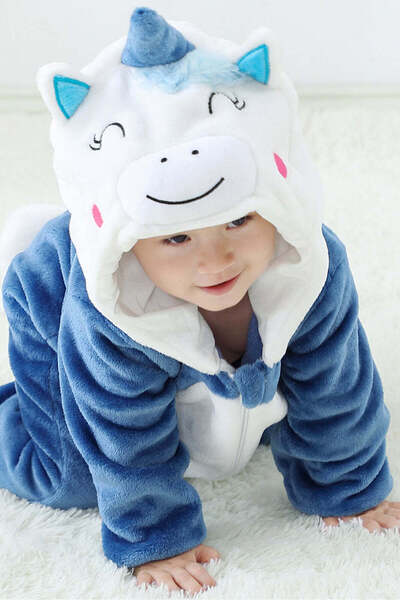 WildFashion Kigurumi pajamas for babies, jumpsuit type, made of soft and fluffy material CLD146-441