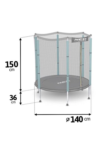 DacEnergy Trambulina de gradina , 6 stalpi fixati cu spuma, plasa interioara de protectie, inchisa cu fermo...