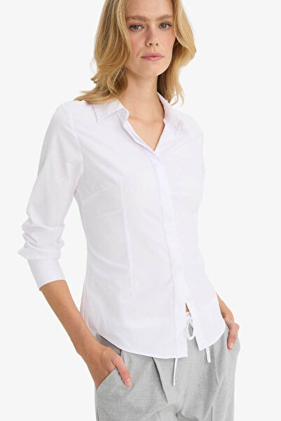 DeFacto قميص نسائي أبيض Y4651AZ/WT79