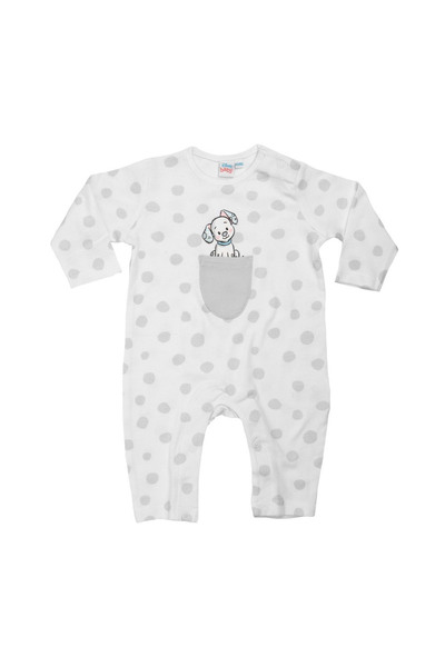 101 Dalmatieni Long-sleeved jumpsuit for children, white, 100% cotton, 101 Dalmatians, Disney