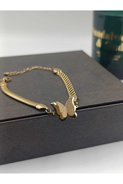 3DreaMaker Çelik Kelebekli Kadın Bileklik
