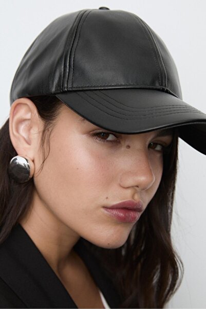 Stradivarius Suni Deri Şapka