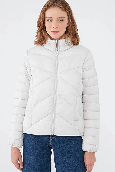 Mavi Kadın Gri Şişme Mont 110698-27105