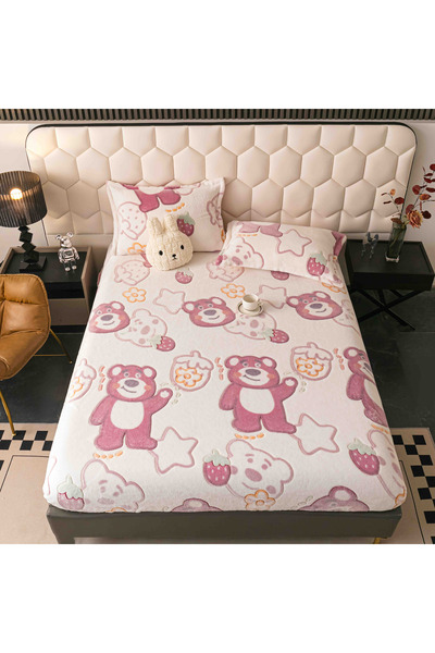 CHIRASO COCOLINO Mattress Cover Set, with ELASTIC, for 180x200, 160x200 and 140x200 mattresses and 2 Pillowcases