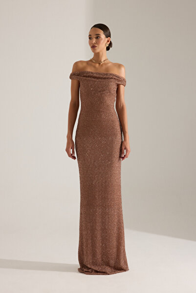 BETTY & SAM IVONA KAHVE ELBİSE