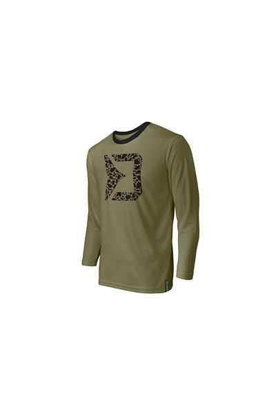 DELPHİN Tricou cu Maneci Lungi Rawer Carpath Verde Army