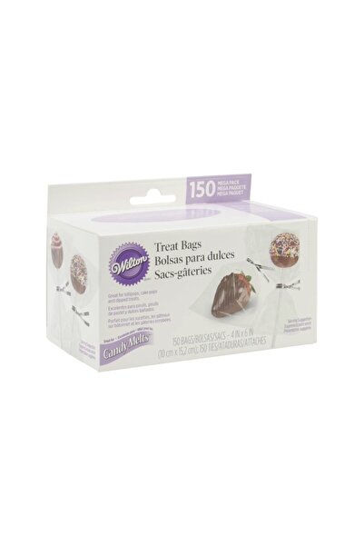 Lumea Saculet transparent pentru Acadele, Lollipops, Prajituri cu fir argintiu, 150 buc. - Wilton