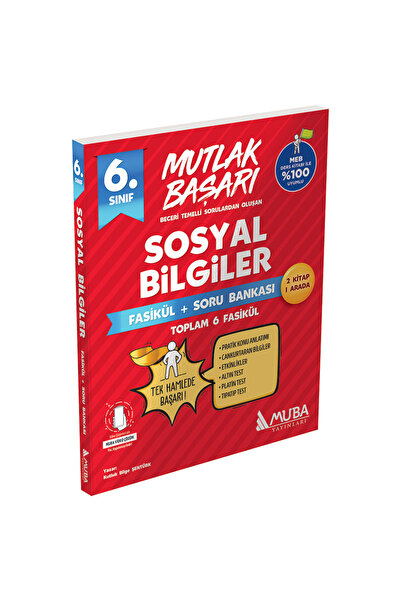 Bi bigelio 6. Sınıf Sosyal Bilgiler Fasikül Soru Bankası Muba Yayınları