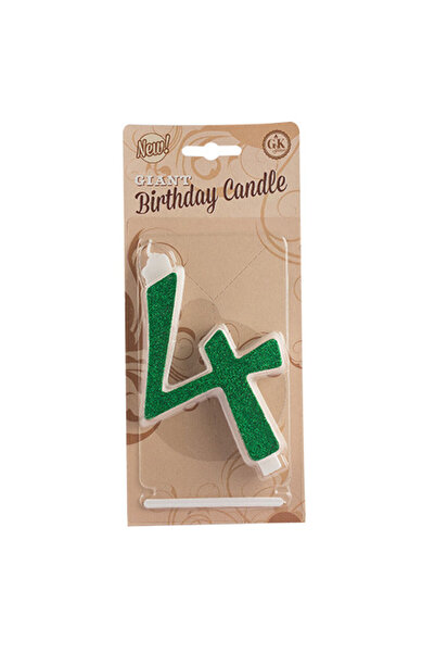 Lumea Lumanari cifre uriase nr.4 verde -