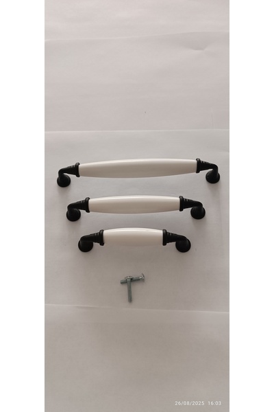 Arion 5Pcs Selected 96 128 160mm Black Luxury Modern Drawer Cabinet Cloakroom Furniture Handles White