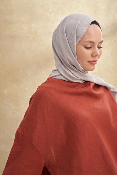 ARMANDA Bambu Baroq Pattern Shawl - Stone