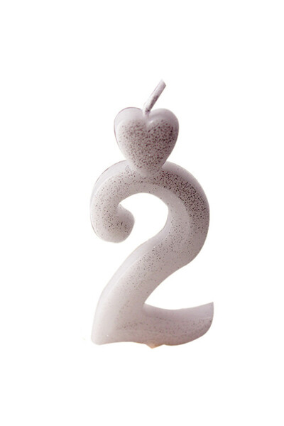 Lumea Ασημένιο κερί αριθμός 2 -