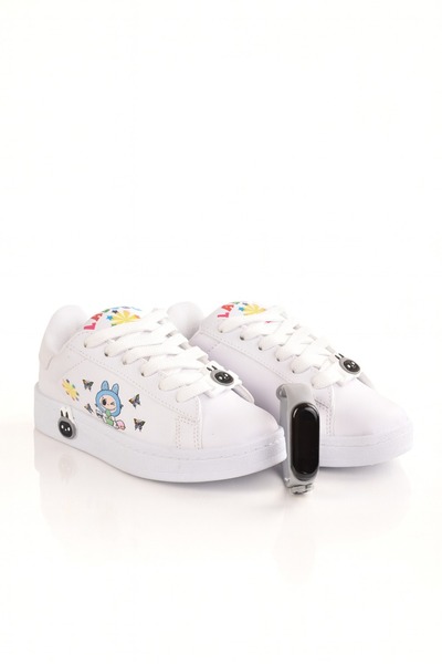 minibonito Labubu Baskılı Bağçıklı Kız Çocuk Spor Ayakkabı Sneaker(KOL SAATİ HEDİYELİ )