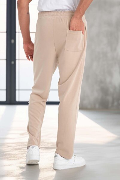 Valiberta Ανδρικό παντελόνι αθλητικό παντελόνι Scuba Modal Fabric Relaxed Fit - Μπεζ