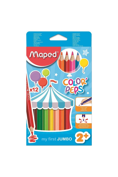 Maped أقلام تلوين ماكسي، 12 لونًا