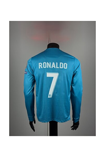yenteks Turkuaz 2018 Real. Madrid. Uzun Kol Ronaldo Şampiyonlar Ligi Yetişkin...