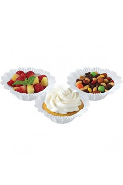 Lumea Hartii briose Alb, in forma de Flori, 12 buc. - Wilton