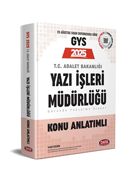 Data Yayınları 20 Ağustos 2025 Sınav Duyurusuna Göre Adalet Bakanlığı Yazı İş...