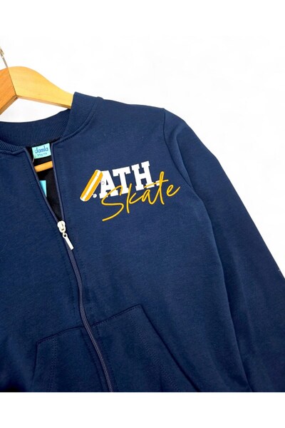 Egelite Σχολικό σετ φόρμας για αγόρια 8-9-10-11-12 ετών με μπουφάν με φερμουάρ και φούτερ με φερμουάρ