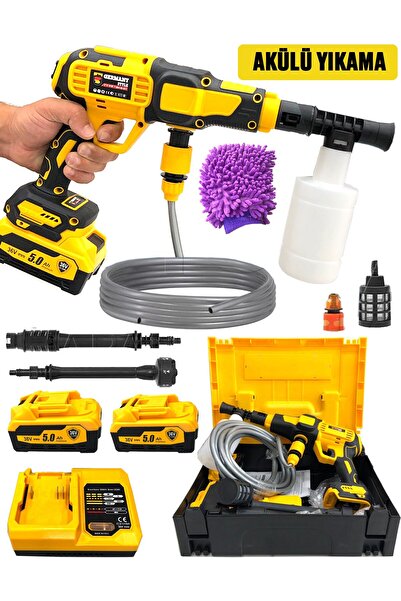 Germany Style Çift Akülü Şarjlı Oto Araç Yıkama Köpük Makinesi Araç Üfleme Kurutma Makinesi İkili Se