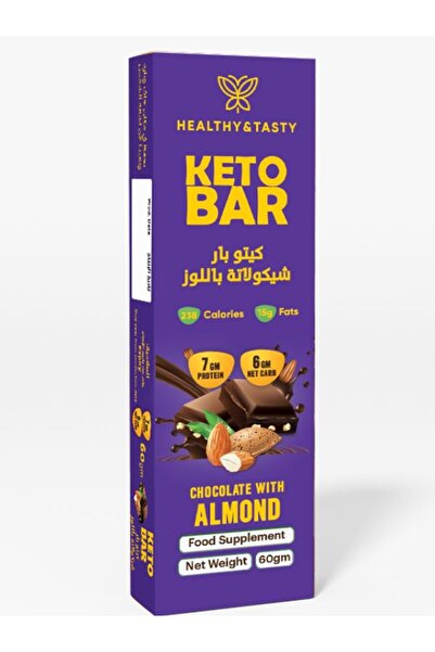 Healthy and tasty KETO BAR CHOCOLATE WITH ALMONDS 60 g