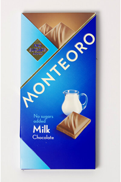Monteoro Ciocolata cu lapte fara zahar Monteoro, 90g