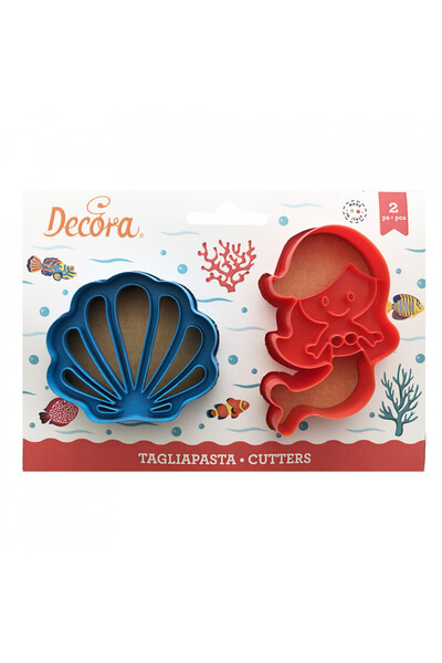 Lumea Set decupatoare scoici si sirena, 2 buc. - Decora