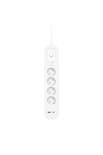 Belkin ‎SRB001VF2M-V2 4'lü 2M Akım Korumalı Priz + 1xUSB-C + 1xUSB-A