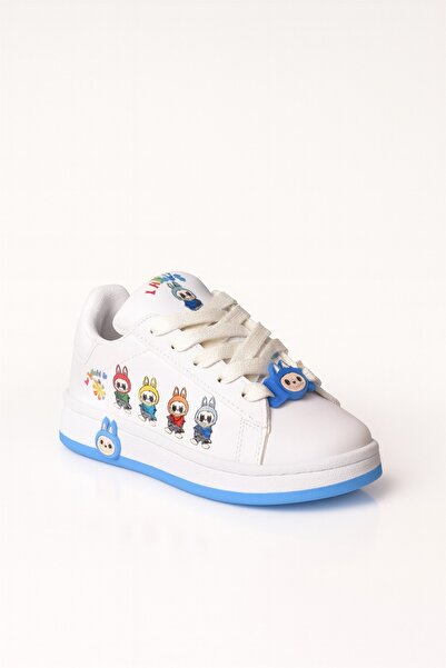 minibonito Labubu Baskılı Bağçıklı Kız Çocuk Spor Ayakkabı Sneaker(KOL SAATİ HEDİYELİ )