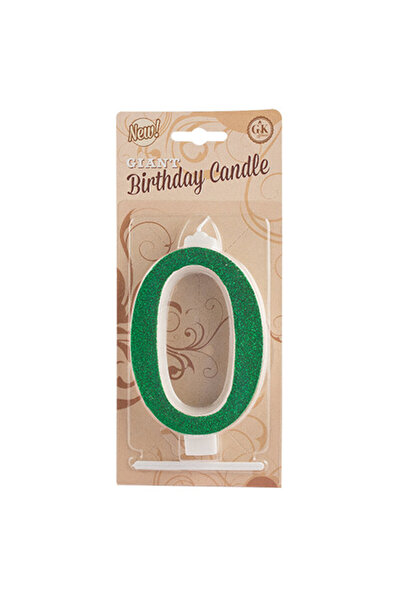 Lumea Lumanari cifre uriase nr.0 verde -