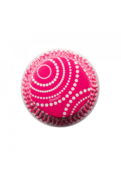 Lumea Hartii briose ColorCups Model roz cu perle albe 36 buc. - Wilton