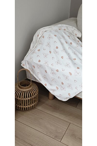 minnakya بطانية أطفال حديثي الولادة من القطن الممشط مزدوجة الطبقات مقاس 80*90