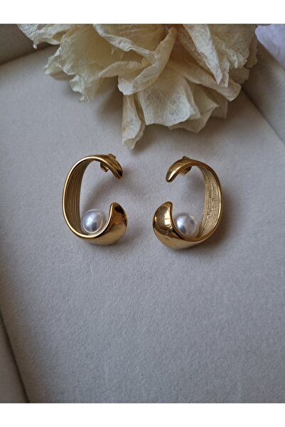 Gemnest Accessories İnci Detaylı Çelik Küpe