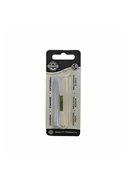 Lumea Stamine Alb Perlat Mediu, 50 buc. - JEM