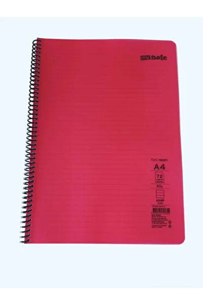 KIZILELMADA My Note Large Size A4 72 Sheets Lined Spiral Notebook – Ideal for Lectures and Notes