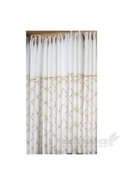 Lumea Λευκά κεριά με νήμα, 50 τεμ. -