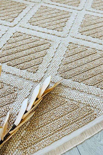 Decomia Home Lola İskandinav Dokuma Bukleli Bej Modern Salon Halısı Mutfak Halısı Koridor Halısı Yolluk