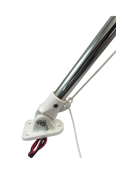 OSAY Tekne Bayrak Direği. 75cm. Reflektörlü Seyir Fenerli Kombine Set