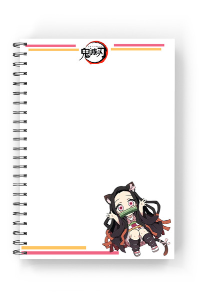 nihonwosekai دفتر ملاحظات قاتل الشياطين إيبليس كيسر بمقاس A5، 50 ورقة، نيزوكو كامادو