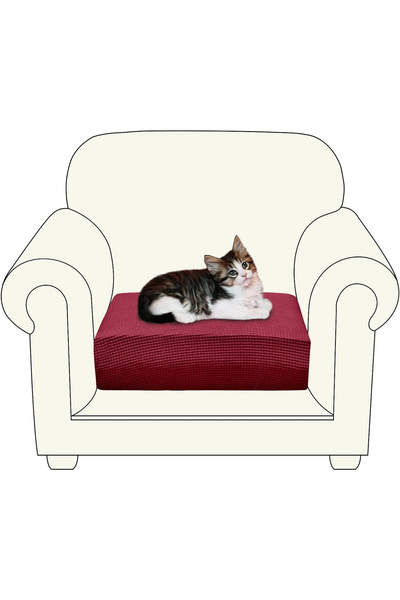 Jaotto Elastic cover for armchair cushion, 65-95 cm, burgundy