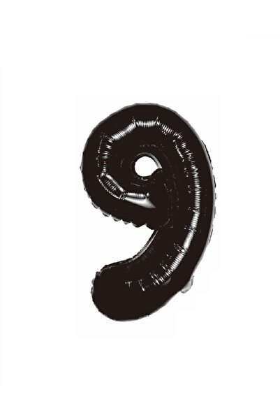SDX Market Balon folie metalică, Numărul 9, 100 cm, Negru