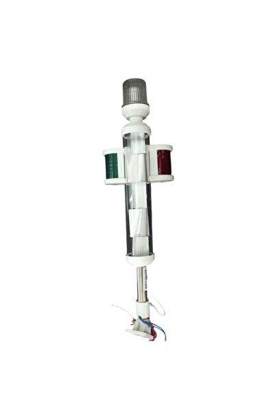 OSAY Tekne Bayrak Direği. 75cm. Reflektörlü Seyir Fenerli Kombine Set