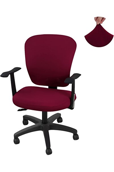 Jaotto Burgundy elastic office chair cover 45x45 cm