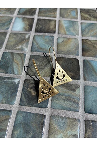 Miltonia 925s Gümüş Gözcü Üçgen Küpe