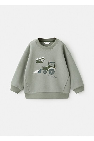 MANGO Baby İşlemeli desenli sweatshirt