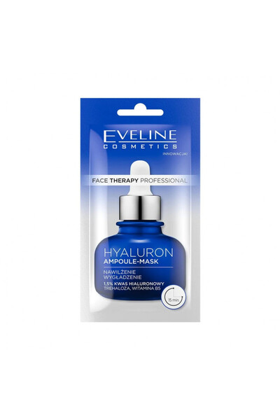 Eveline Cosmetics Facial Therapy Hyaluron Moisturizing and Smoothing Ampoule Mask for All Skin Types 8ml