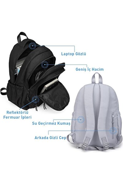 SMART BAGS Stylish School Casual Backpack with Laptop Compartment