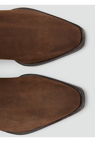 Mango Teen Süet deri yarım bot