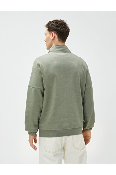 Koton Βασικός γιακάς με μισό φερμουάρ με μακρυμάνικο ανασηκωμένο